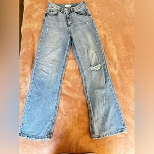 H&M High Rise Straight Leg Jeans